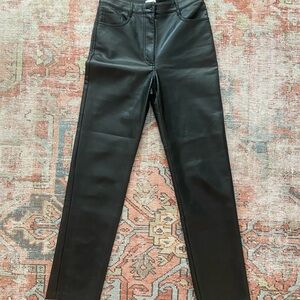 Black Faux Leather Pants
